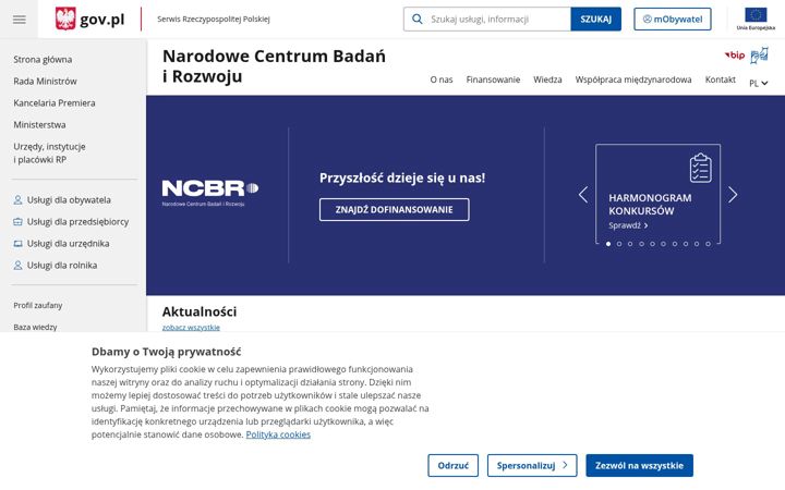 Screenshot of ncbr.gov.pl