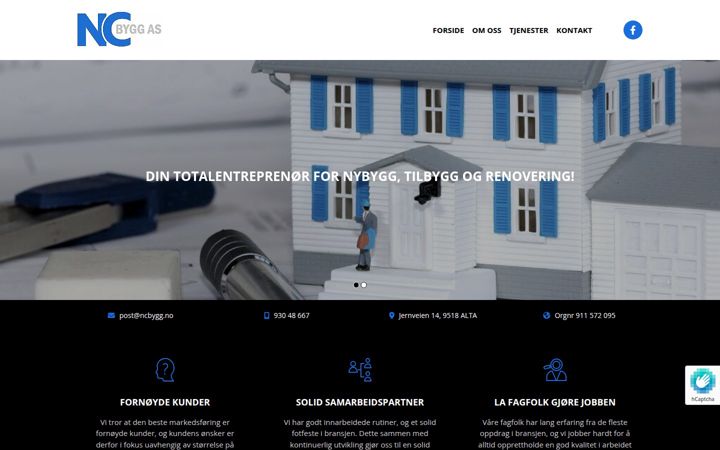 Screenshot of ncbygg.no
