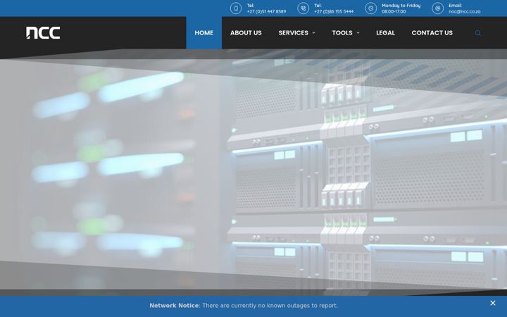 Screenshot of ncc.co.za