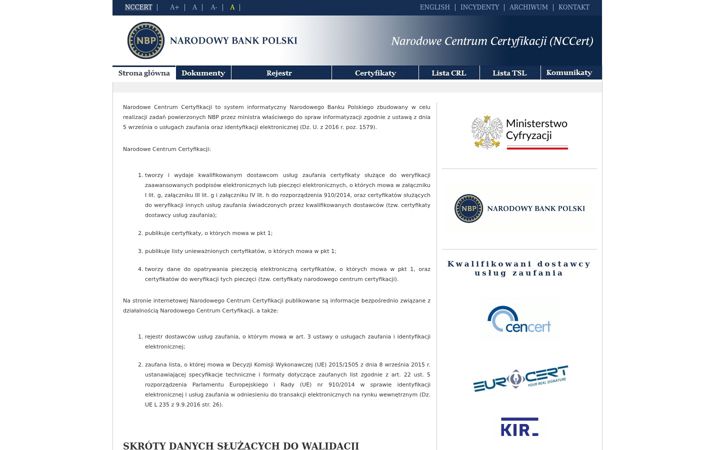 Screenshot of nccert.pl