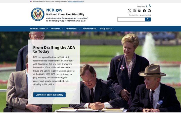 Screenshot of ncd.gov