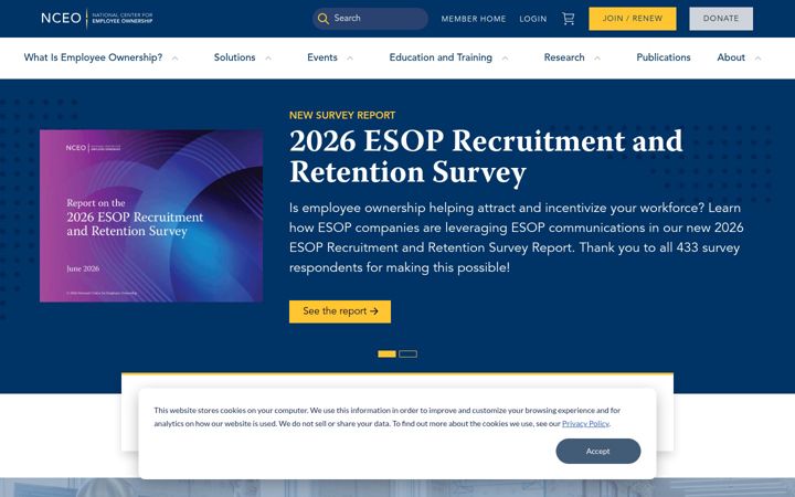 Screenshot of nceo.org