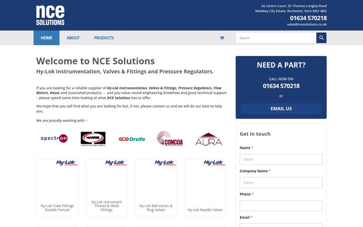 Screenshot of ncesolutions.co.uk