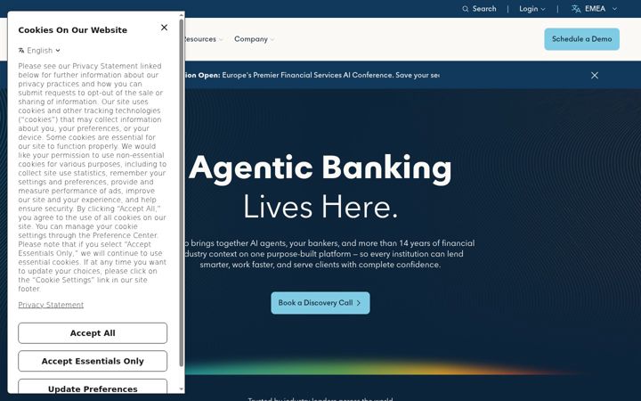 Screenshot of ncino.com