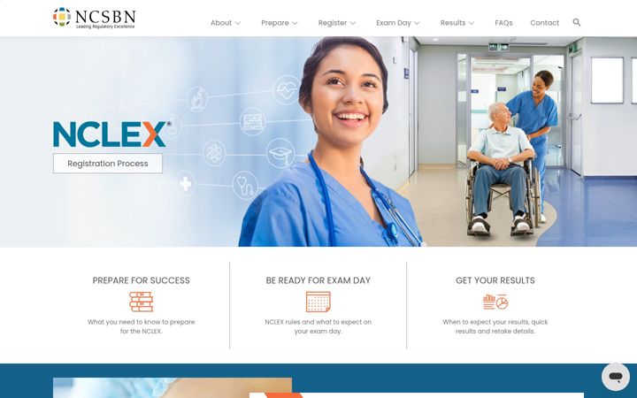 Screenshot of nclex.com