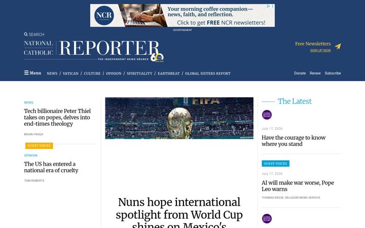 Screenshot of ncronline.org