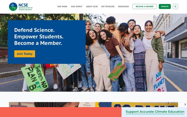 Screenshot ta' ncse.com
