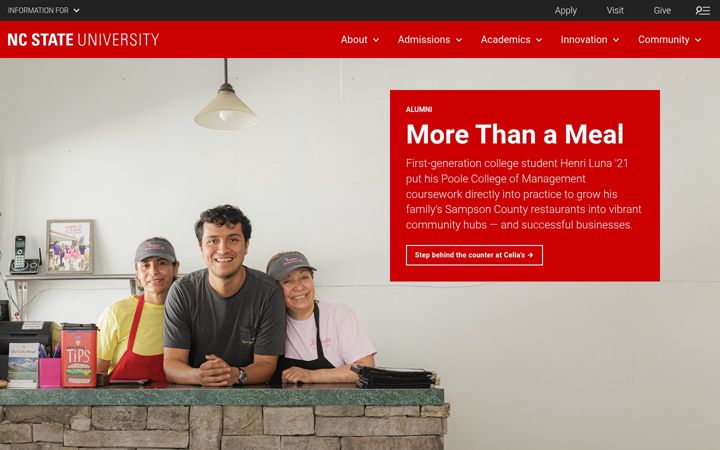 Screenshot ta' ncsu.edu