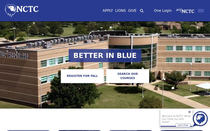 Screenshot of nctc.edu