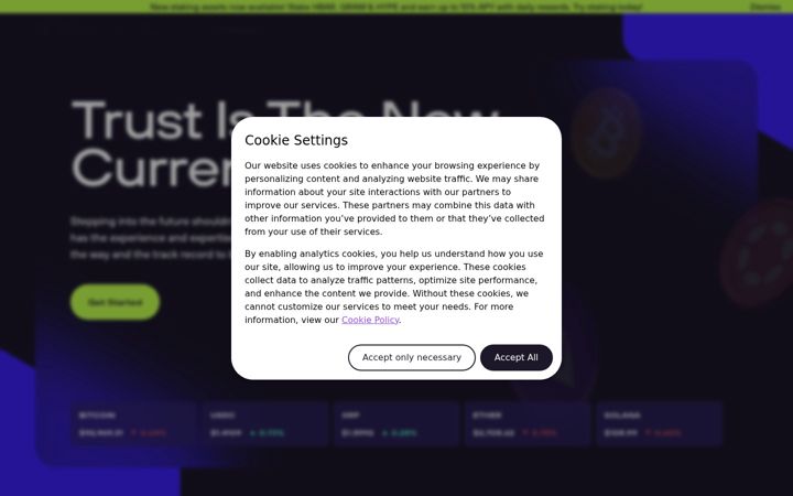 Screenshot of ndax.io