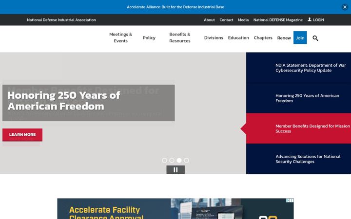 Screenshot of ndia.org
