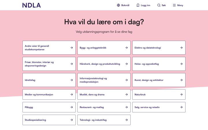 Screenshot of ndla.no
