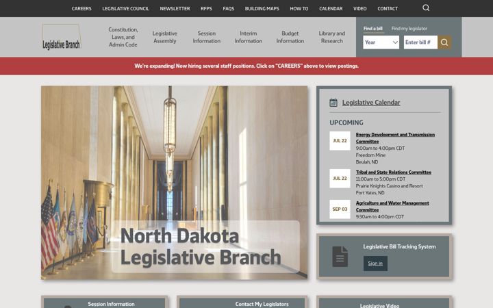 Screenshot of ndlegis.gov