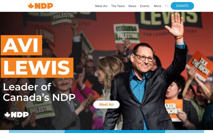 Screenshot of ndp.ca