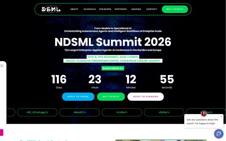 Screenshot ta' ndsmlsummit.com