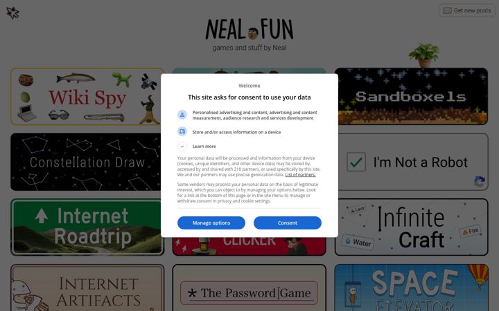 Screenshot ta' neal.fun