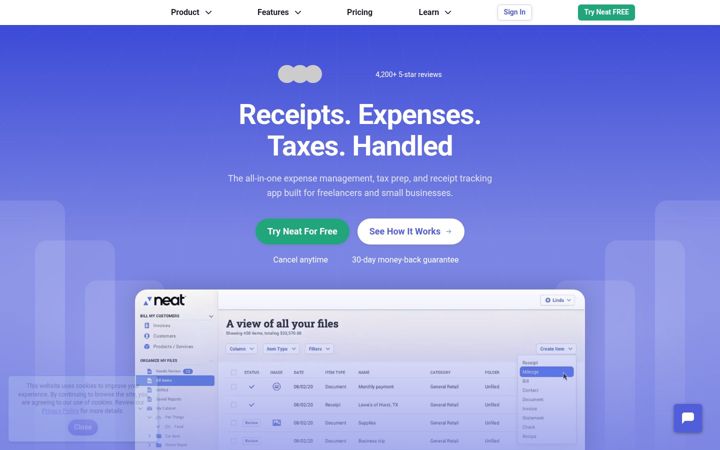 Screenshot ta' neat.com