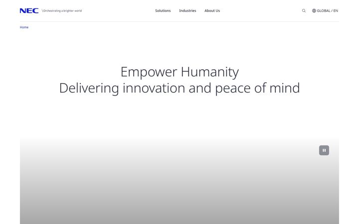 Capture d'écran de nec.com