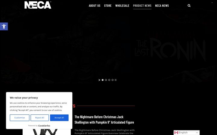 Screenshot van necaonline.com