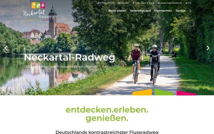 Screenshot of neckartalradweg-bw.de