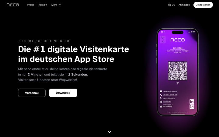 Screenshot of necoapp.de
