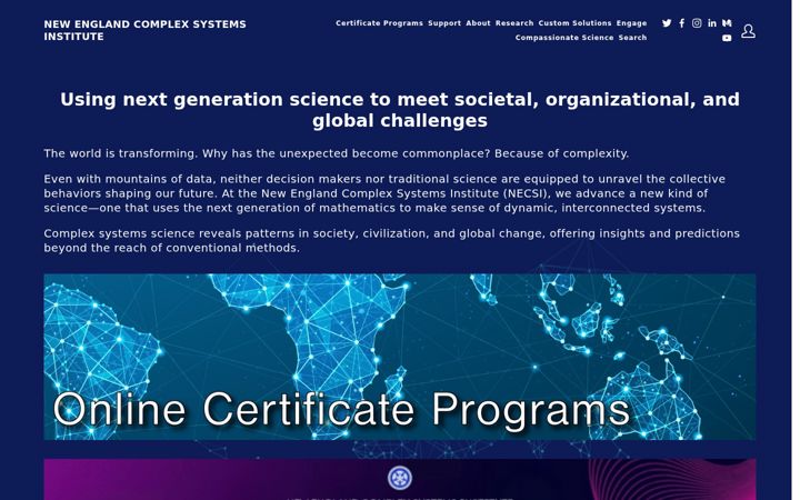 Screenshot of necsi.edu
