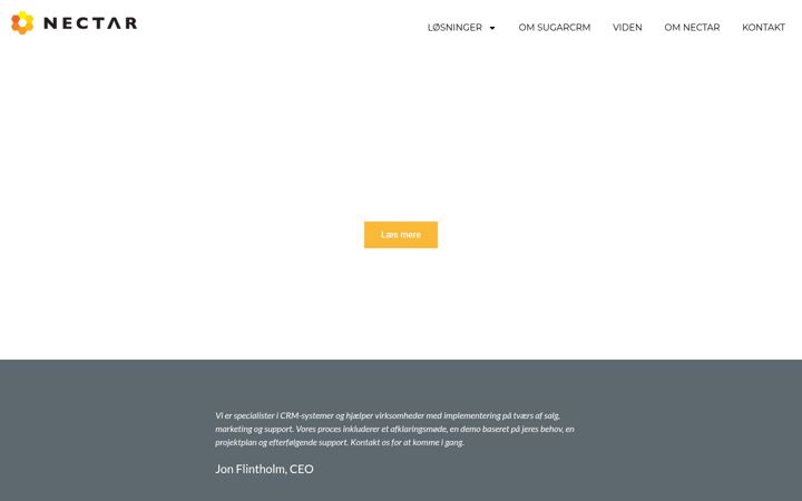 Screenshot of nectar.dk