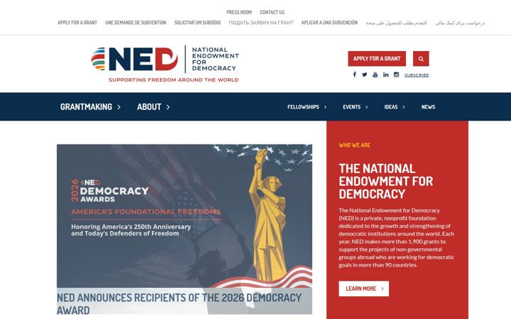 Captura de ecrã de ned.org