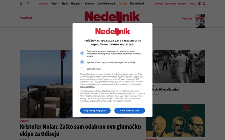 Skärmbild av nedeljnik.rs