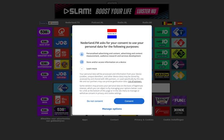 Screenshot of nederland.fm