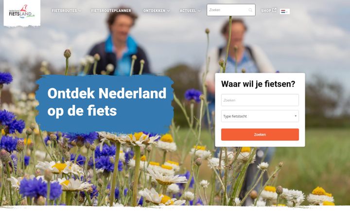 Snimka zaslona za nederlandfietsland.nl