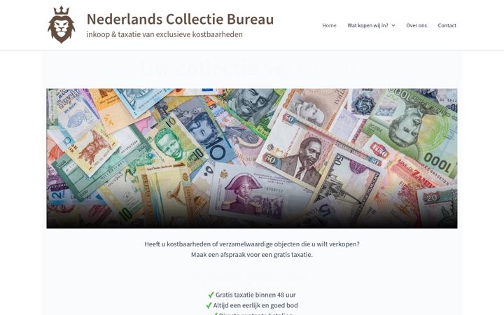 Skjermbilde av nederlandscollectiebureau.nl
