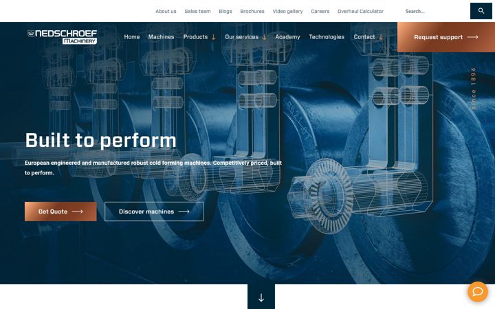 Screenshot di nedschroefmachinery.com