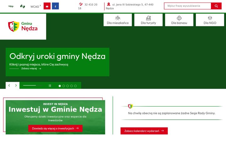 Captură de ecran a nedza.pl