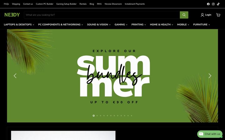 Screenshot of needy.shop
