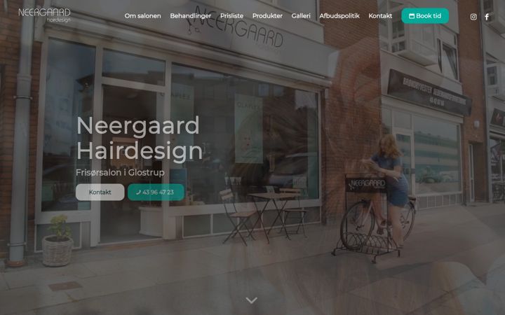 Snímek obrazovky neergaard-hairdesign.dk