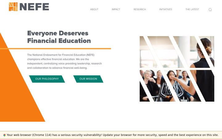 Screenshot of nefe.org