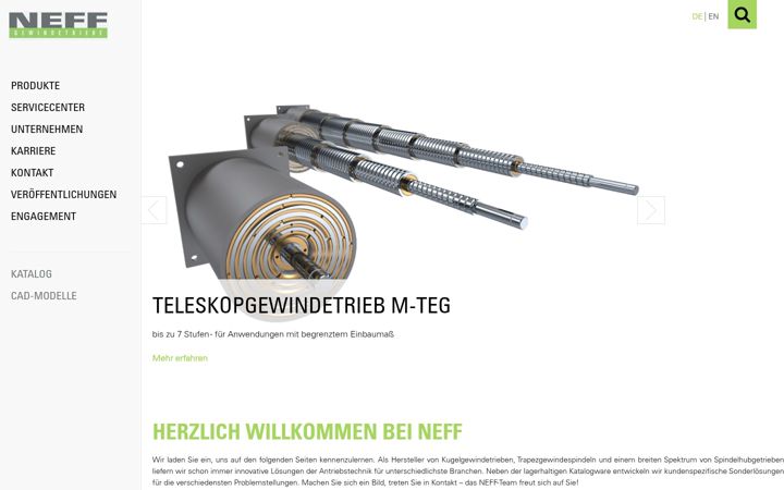 Screenshot of neff-gewindetriebe.de