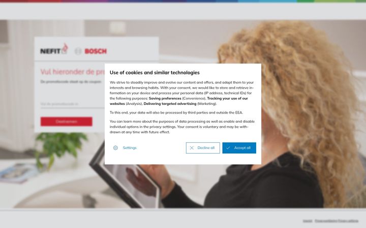 Screenshot of nefitacties.nl