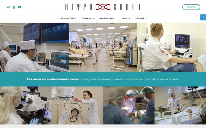 Snímek obrazovky nefrosovet.ru
