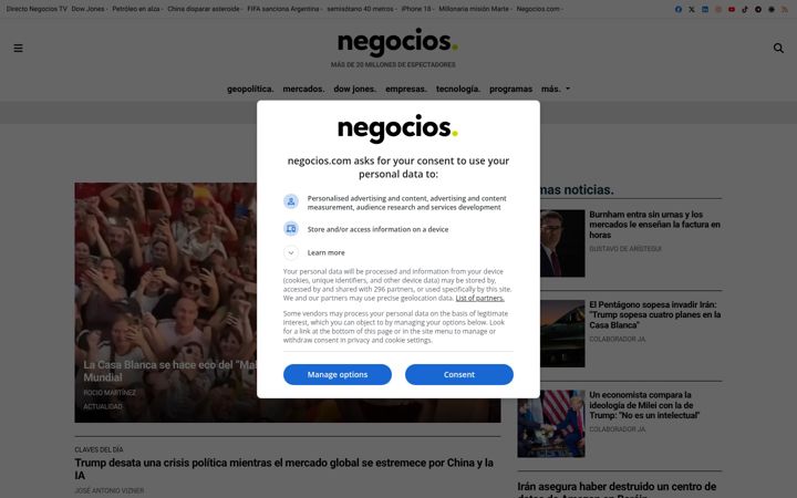 Screenshot of negocios.com