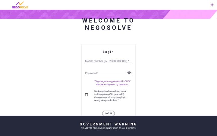 Screenshot of negosolve.ph