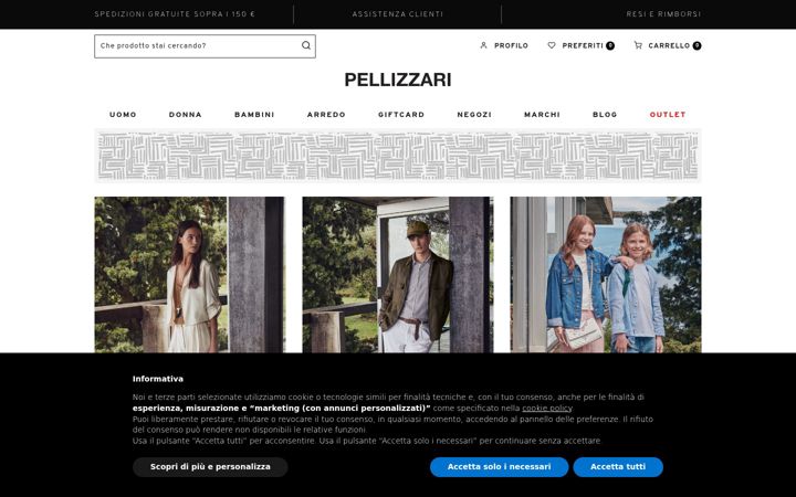 Screenshot ta' negozipellizzari.it