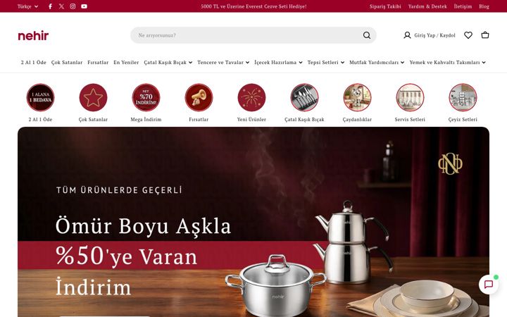 Screenshot of nehir.com.tr