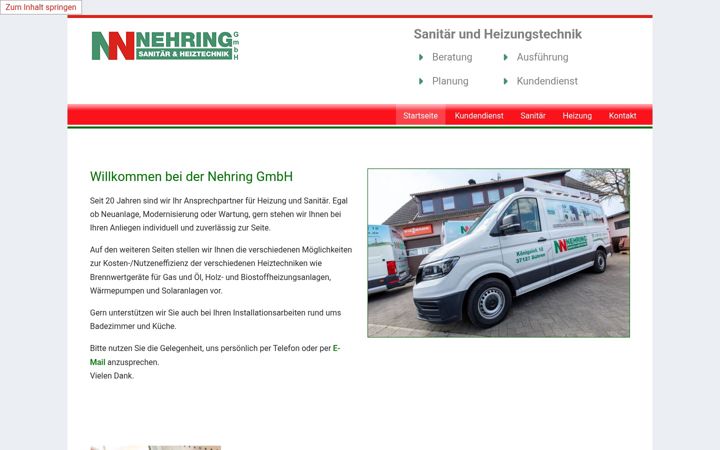 Skjermbilde av nehring-gmbh.de