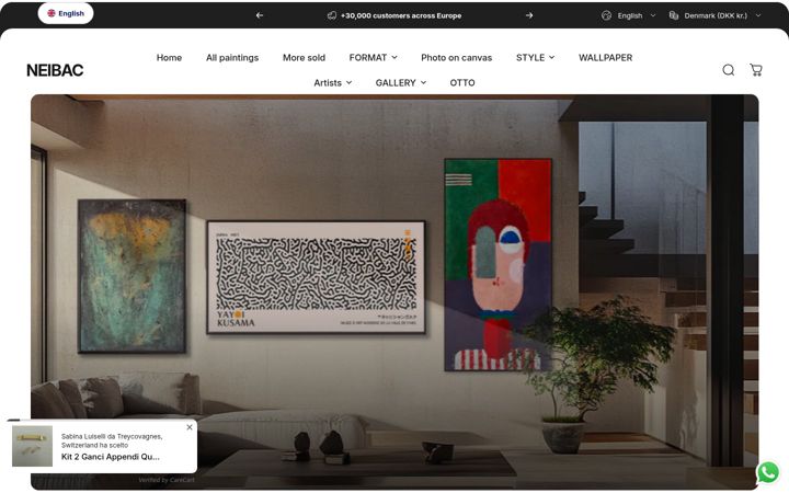 Screenshot of neibacshop.com