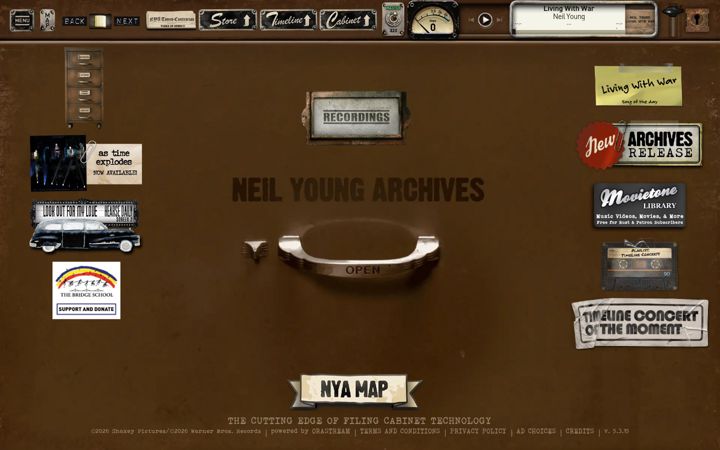 Screenshot of neilyoungarchives.com