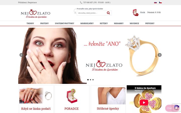 Snímek obrazovky nejzlato.cz