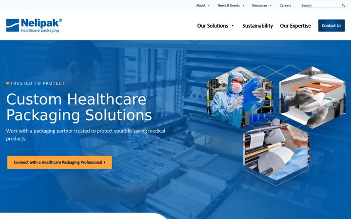 Screenshot van nelipak.com