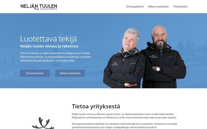 Screenshot of neljantuulen.fi